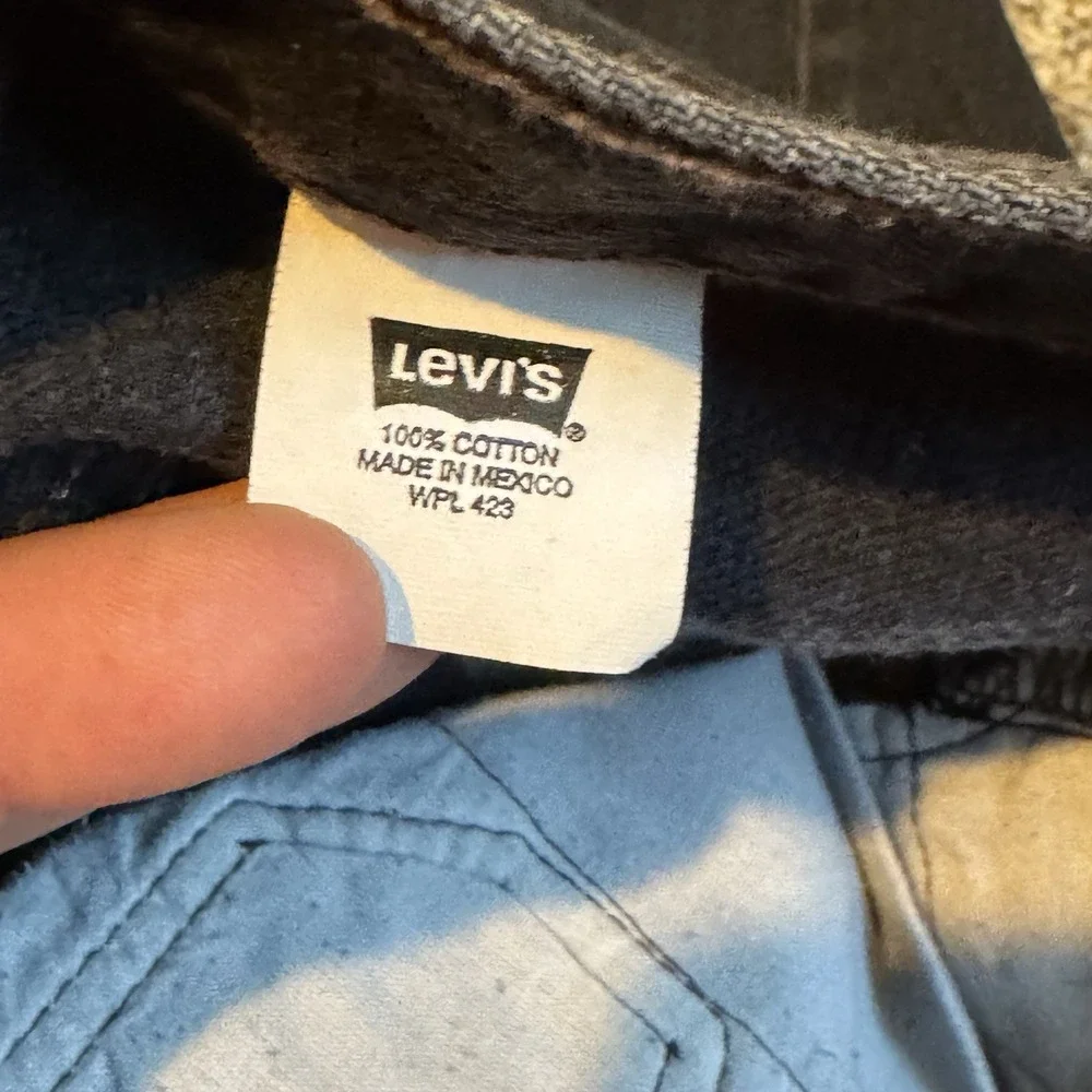 Levis 501 Jeans Mens 30x30 Black Button Fly Straight Leg Denim Mexico Y2K VTG